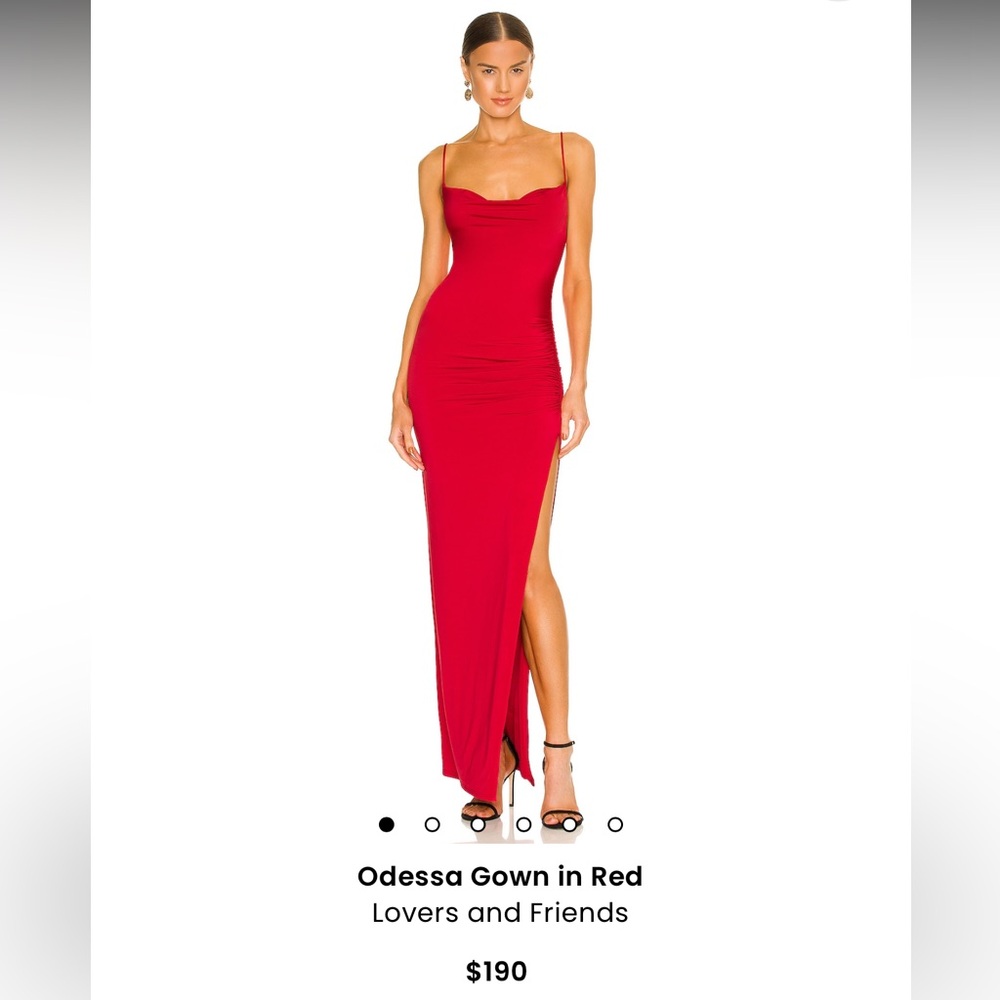 Long red dress